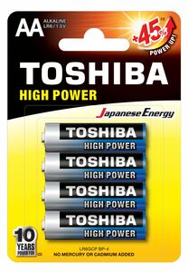 TOSHIBA High Power LR6 AA BL4