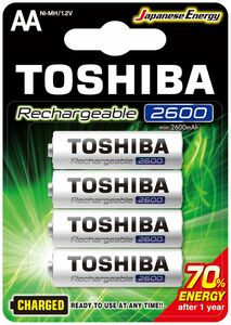 Buy TOSHIBA Pre-Charged AA 2600mAh BL4 rechargeable batteries from battery wholesale Bauer