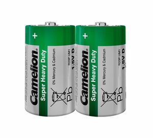 CAMELION Super Heavy Duty R20 D 2-Shrink - CAMELION Super Heavy Duty R20 D zinc carbon batteries can be ordered in large quantities at cheap price from battery wholesale Bauer.