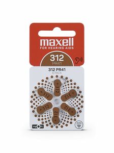 Order MAXELL Hearing Aid 312 PR41 BL6 wholesale hearing aid battery from Bauer!