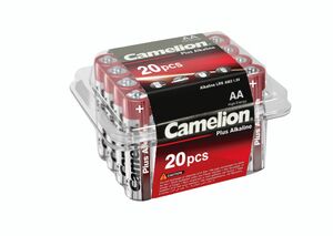 CAMELION Plus Alkaline LR6 AA 20-Box - CAMELION Plus Alkaline LR6 AA alkaline batteries can be ordered in large quantities at cheap price from battery wholesale Bauer.