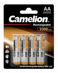 CAMELION Akku HR6 AA 2300mAh BL4 - Camelion Ni-MH Accus can be ordered in large quantities at cheap prices from battery wholesale Bauer.