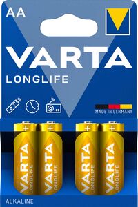 Jetzt VARTA Longlife 4106 AA BL4 Alkaline Batterie bei Batteriegroßhandel Bauer bestellen!