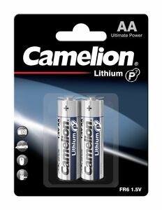 CAMELION Lithium FR6 AA BL2 -  Camelion Lithium FR6 AA lithium batteries can be ordered in large quantities at cheap price from battery wholesale Bauer.