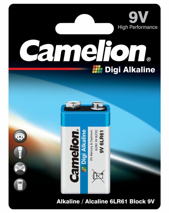 CAMELION Digi Alkaline 6LF22 9V BL1